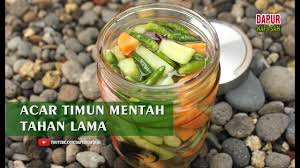 Acar mentah tidak hanya dihidangkan sebagai cara untuk membuat selera makan bertambah. Cara Bikin Acar Timun Mentah Tahan Lama Youtube