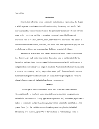 Pdf Neuroticism