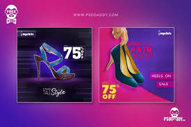 Download Heeled Sandals Social Media Free Psd Template Psddaddy Com PSD Mockup Templates