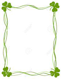 3d illustration for st patricks day card, background, border or invitation with hearts, shamrocks and copy space. Green Clover St Patrick S Day Background Border With Ribbons Royalty Free Cliparts Vectors And Stock Illustration Image 38909958