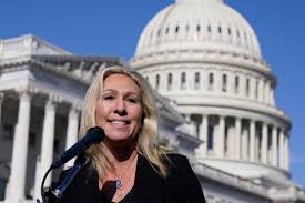 Marjorie taylor greene posted a video of her putting up a sign outside her office saying: Marjorie Taylor Greene Ridiculed For Claims Biden Plans To Brainwash Kids By Paying For Preschool The Independent