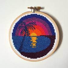 With over 200 designs, you'll find something here that is perfect for your next cross stitch project. Tropical Beach Sunset Counted Cross Stitch Pattern Palm Tree Etsy Dikis Ornegi Modern Kanavice Olculu Kanaviceler