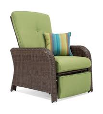 Sawyer Patio Recliner Cilantro Green Outdoor Recliner Resin Wicker Patio Furniture Lazy Boy Outdoor Furniture