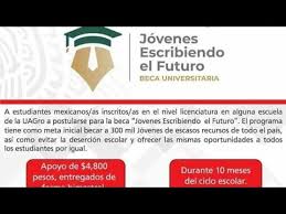 ¿cuál es el monto económico? Se Abre Registro De Jovenes Escribiendo El Futuro Para Universidades Autonomas Youtube