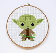 Star Wars Yoda Pattern Star Wars Cross Stitch Pattern Yoda Cross Stitch Yoda Cross Stitch The Mysterious Yoda Cross Stitch Pattern Craft Supplies Tools Kits How To Kromasol Com