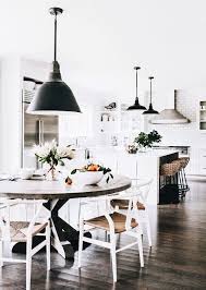 Pin By Caroline Demeocq On Interior Exterior Modern Farmhouse Dining Room Modern Farmhouse Dining Farmhouse Kitchen Tables