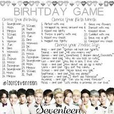 Seventeen Birthday Game Seventeen Kpop Seventeenth Birthday Birthday Games