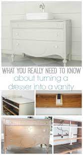 Next, cover the dresser with a fresh coat of primer before painting it in your desired colour. How To Make A Dresser Into A Bathroom Vanity The Nitty Gritty Lovely Etc
