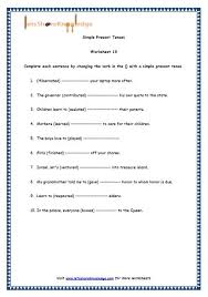 Simple Present Tenses Printable Worksheets Worksheet Simple Present Tense Printable Worksheets Tenses