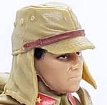 WWII Japanese: Field Cap with Neck Flap Cover - 1:18 Scale Modular MTF Accessory for 3-3/4" Action Figures
