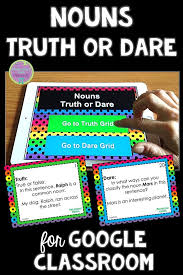 Distance Learning Nouns Truth Or Dare Ela Game For Google Slides Nouns Question Cards Truth Or Dare Games