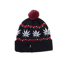 Huf Nordic Leaves Beanie Black Black Beanie Beanie Leaf Hat