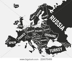 The more countries you correctly select, the higher the score you will get. Europe Map Poster Vector Photo Free Trial Bigstock