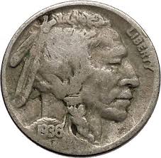 1936 Buffalo Nickel 5 Cents Of United States Of America Usa
