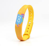 Pulseira RFID personalizada ajustável de silicone 1K/4K MIFARE