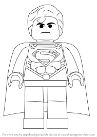 Learn How To Draw Superman From The Lego Movie The Lego Movie Step By Step Drawing Tutorials Cutedrawin Lego Coloring Pages Superman Drawing Lego Coloring