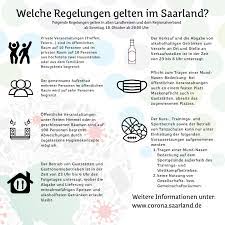 Das saarland geht im kampf gegen corona eigene wege. Corona Was Gilt Im Saarland Gemeinde Tholey