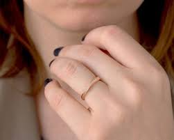 Mobius diamond ring, 3mm Diamond mobius ring