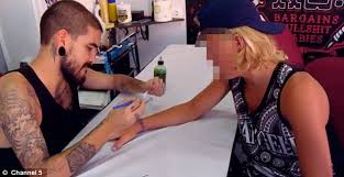 Kavos Holidaymakers Take Their 14 Year Old Son For His First Tattoo Daily Mail Online