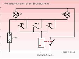 Stromstossrelais Flurbeleuchtung Mit 3 Tastern Flurbeleuchtung Beleuchtung Flur