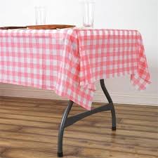 Black And White Checkered Tablecloth Plastic Buffalo Plaid Tablecloth 54 X 72 Rectangular Spill Proof Tablecloths White Pink Disposable Checkered Plastic Vinyl Waterproof Tablecloths In 2020 Table Covers Wedding Plastic Table Covers Plastic Tables