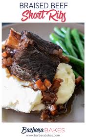 Cook beef with soup bone until tender. Braised Beef Short Ribs Recipe Barbara Bakes