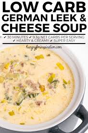 Low Carb German Leek And Cheese Soup With Ground Beef Soup With Ground Beef Cheese Soup Low Carb Soup