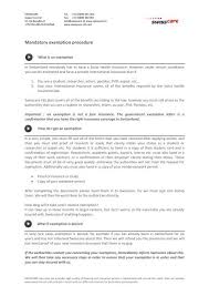 If yes, give the date the coverage began. Mandatory Exemption Procedure Swisscare