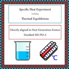 Specific Heat Thermal Equilibrium Lab Experiment Ngss Ms Ps3 4 Next Generation Science Standards Science Chemistry Science Standards