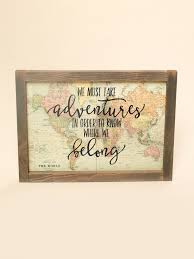 Adventures Framed Wall Art Signs Wall Art Gifts Home Decor Adventure Wall Art Adventure Decor Travel Wall Art