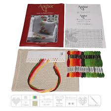 Look for counted, stamped, 'no count' or embellished xstitch projects. Table Runner Embroidery Kit Flower Counted Cross Stitch Kit Tablecloth Anchor Kit Tulips Embroidery Sewing Needlecraft