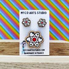 Atom Post Earrings
