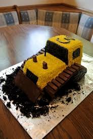 Bulldozer Cake Made With Kit Kats Such A Cute Kids Birthday Cake For Kids That Love All Things Truck In 2020 Truck Birthday Cakes Construction Cake Birthday Cake Kids