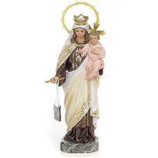 Es de gran valor pero se vende barata por que se le rompieron los dedos de la mano derecha (apenas se nota). Virgen Del Carmen 30cm Pasta De Madera Elegante Venta Online En Holyart