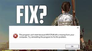 How To Fix Msvcp140 Dll File Missing In Pubg Lite Solved Youtube