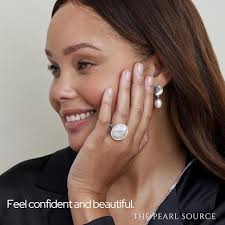 Amazon.com: The Pearl Source Genuine White Cultured Mother of Pearl & Cubic  Zirconia Camelia Ring for Women: Clothing, Shoes & Jewelry