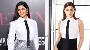 Katrina Kaif vs Kriti Sanon fashion face-off: Who styled sleek black neck  tie better? | PINKVILLA