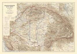 A legszebb bakonyi turista útvonalak kapujában. Nagy Magyarorszag Megyei Terkep 1890 Poszter 70 X 100 Cm Varmegye Kogutowicz Megye