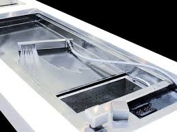 shallow prep sink from glem with a
