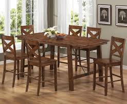 These pieces can be more practical for tall family members, add an interesting height variation to furnishings and also appear take up less space visually. Bar Height Dining Table Set