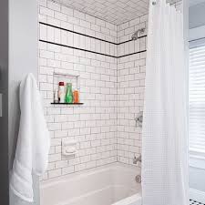 The wall behind the stove looks ok. Diy Bath Renovation From Dated To Sophisticated Subway Tile Showers Bath Renovation Shower Tile