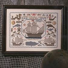 new world sampler cross stitch chart and free embellishment