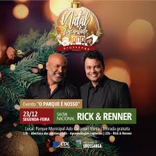 Listen to music from rick e renner acústico. Natal Encantado Rick Renner Fazem Show Gratuito Hoje Em Urussanga Municipio De Urussanga