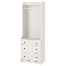 hauga open wardrobe with 3 drawers white 271 2x783 8 ikea in 2021 ikea storage shelves open wardrobe ikea
