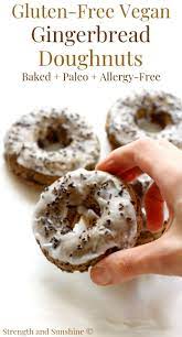 Baked Gluten Free Vegan Gingerbread Doughnuts Allergy Free Paleo Recipe Christmas Breakfast Recipe Vegan Gluten Free Paleo Donut