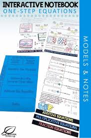 One Step Equations Interactive Notebook Set Distance Learning One Step Equations Interactive Notebooks Math Interactive Notebook