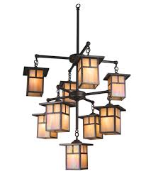 Our mission style ceiling fans that have been selected by our craftsman lighting experts are a great fit for craftsman bungalow and other arts and crafts mission style ceiling lights from mission motif will amplify any room's atmosphere. Meyda 20814 Hyde Park Nine Light Chandelier