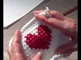 Cross Stitch Heart Over Afghan Tunisian Tunisian Crochet Afghan Crochet Patterns Crochet Afghan