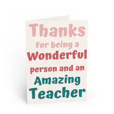 Thanks for Being a Wonderful Person and an Amazing Teacher - Etsy
