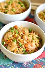 Riz Saute Aux Crevettes Riz Saute Plat Asiatique Plat Avec Du Riz